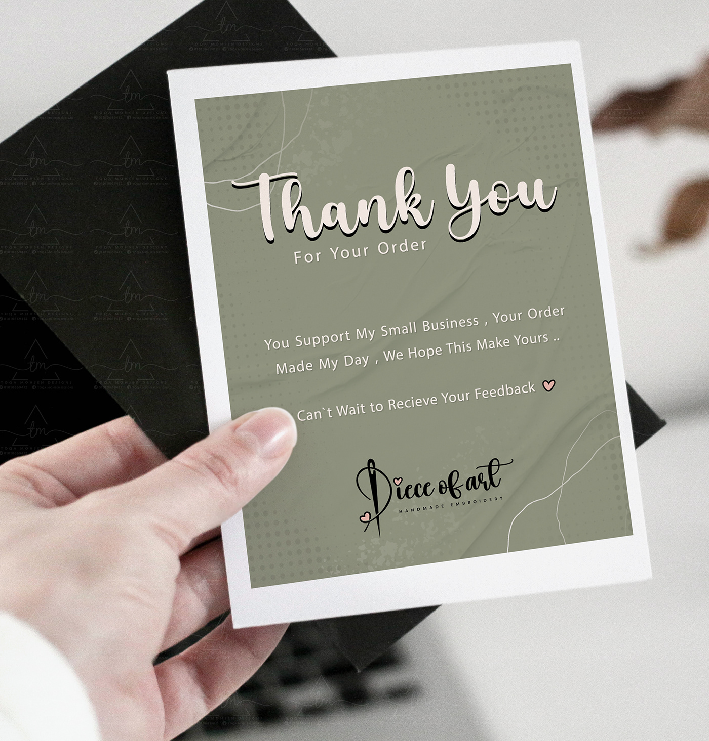 handwriting font Logo Design business card thank you card facebook cover graphic design  identity art handmade embroidery