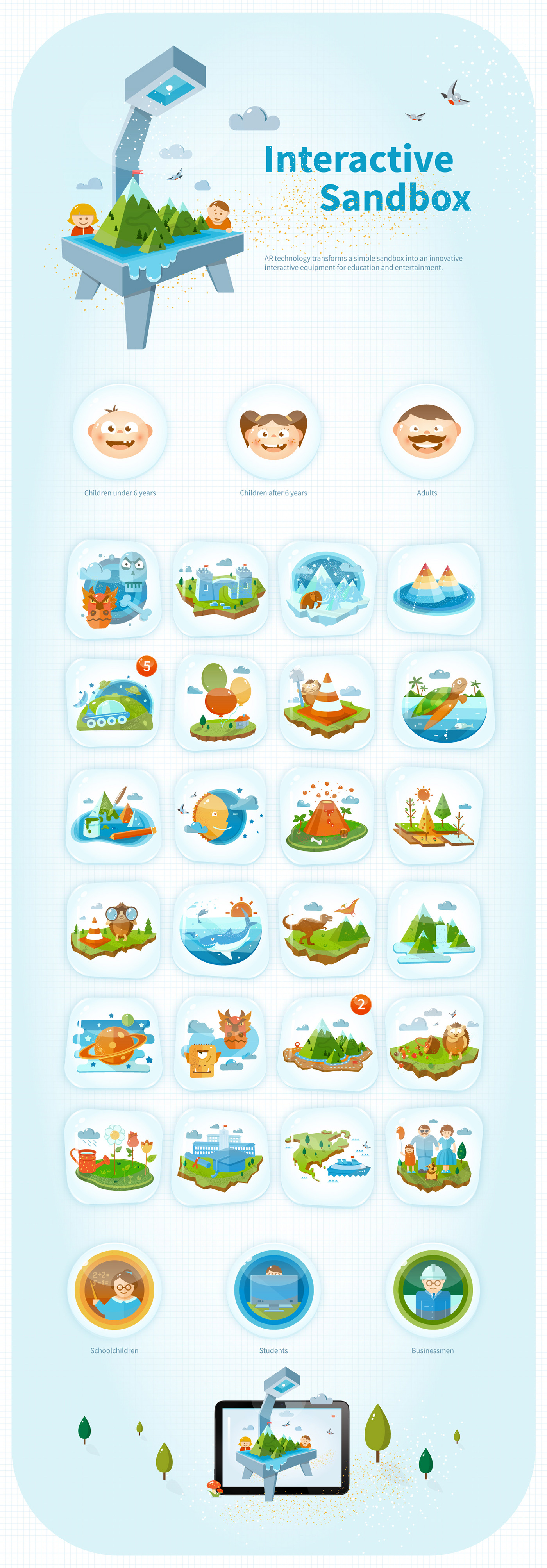 children Education game icon pack icons interactive kids sandbox