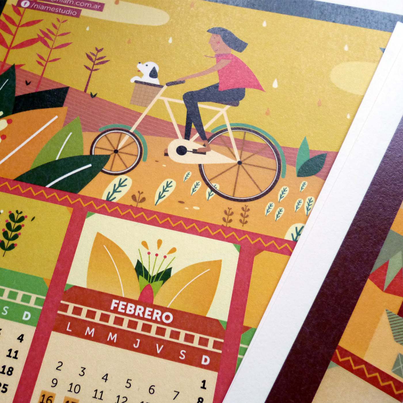 ilustraciones ILUS calendarios calendar buildings edificios urbano city ciudad Bicycle Bike bicicleta nam estudio studio