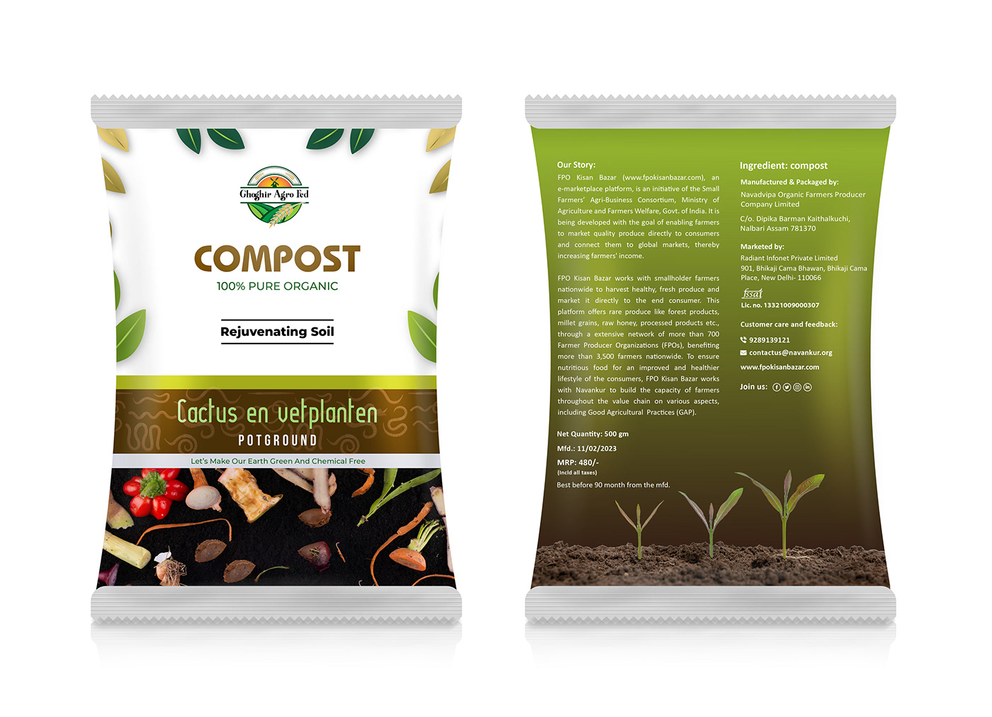 label design brand identity Compost Package product packaging design