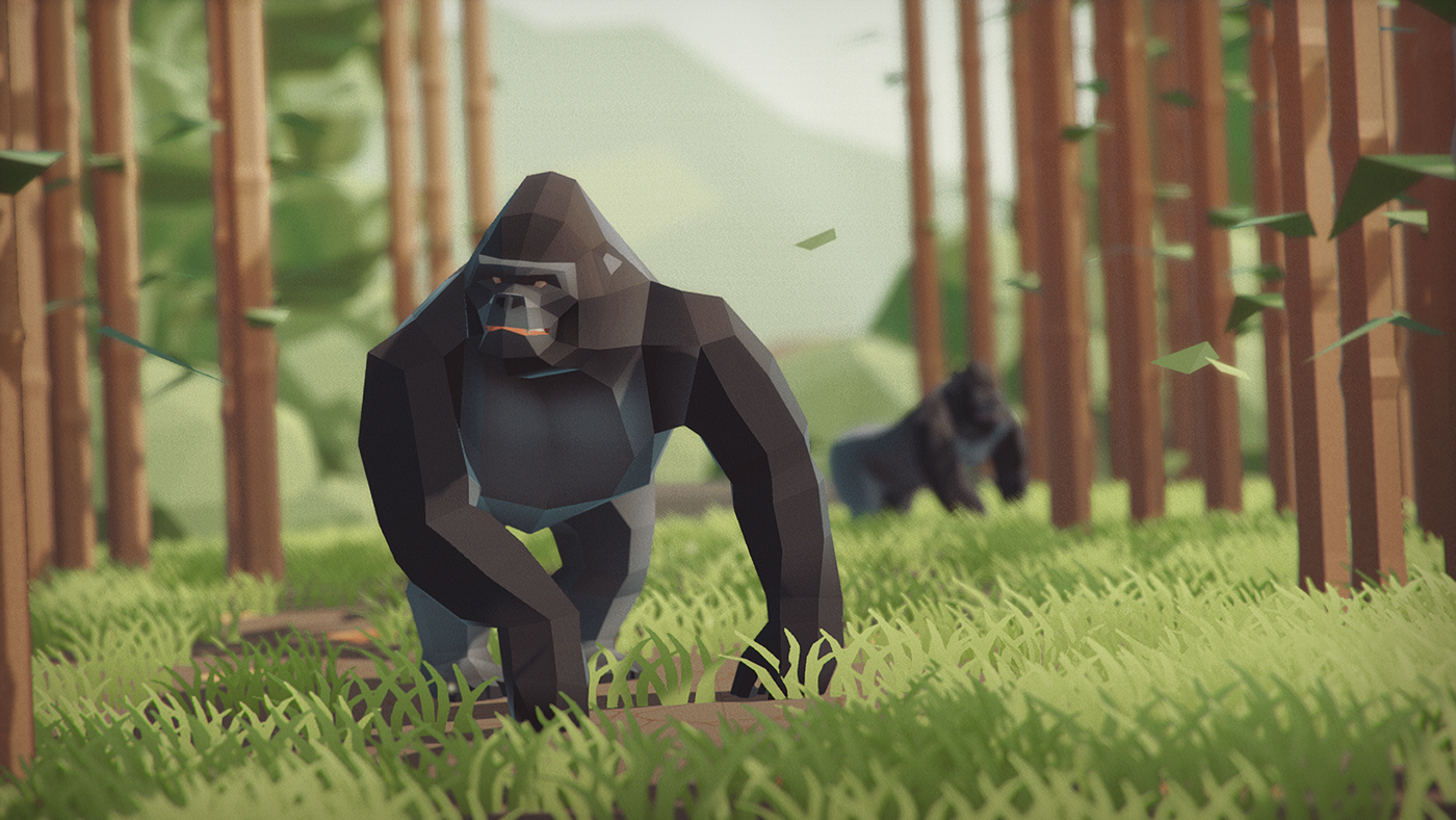 low poly animals