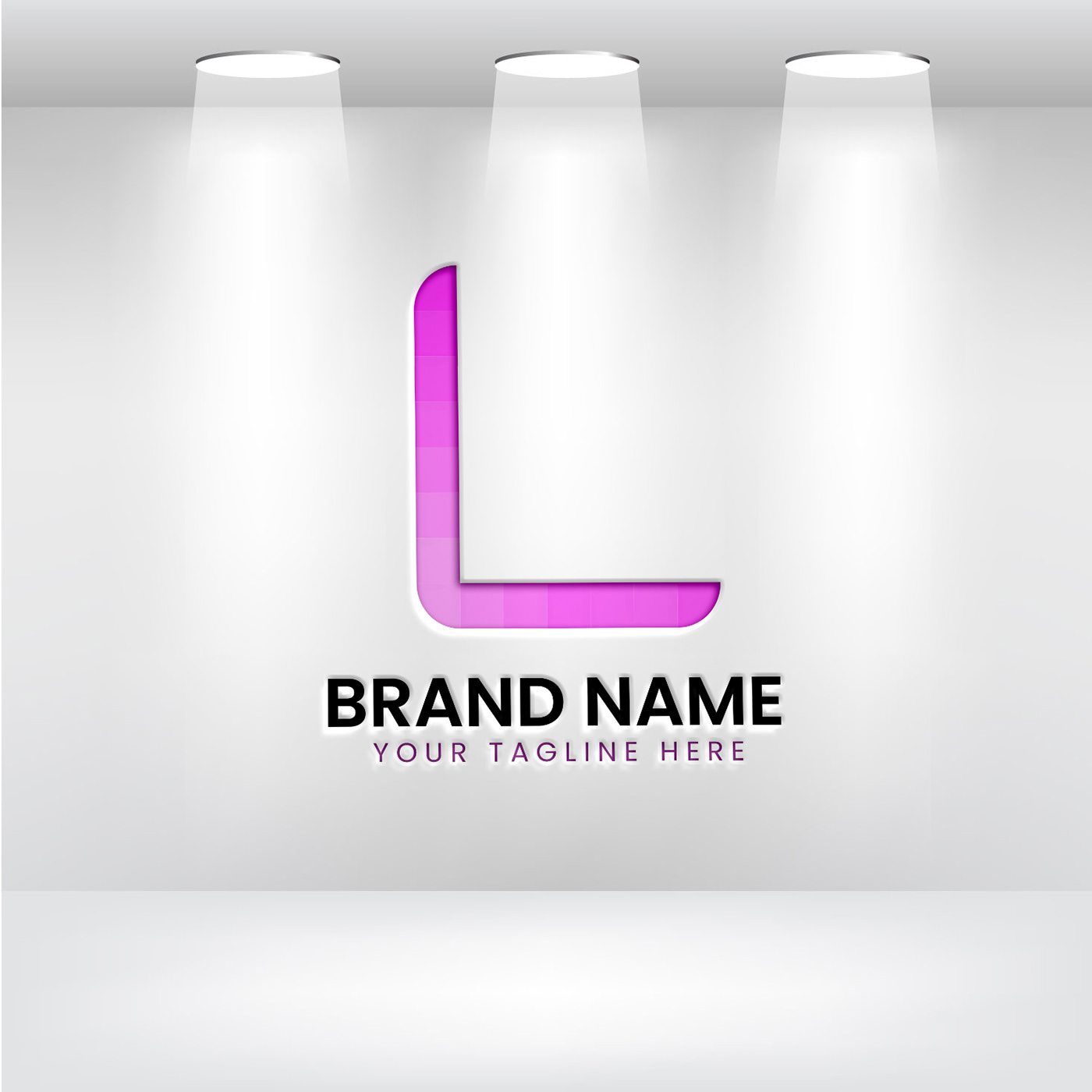 abstract graphic design  emblem l letter logo symbol corporate professional minimal popular modern