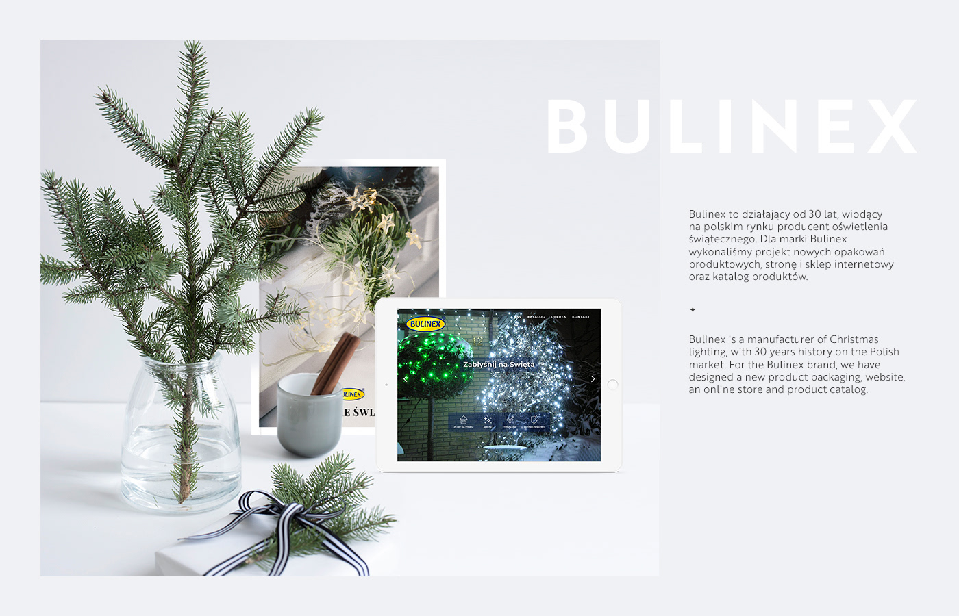 Christmas Packaging Layout Catalogue White winter Website shop bulinex catalog