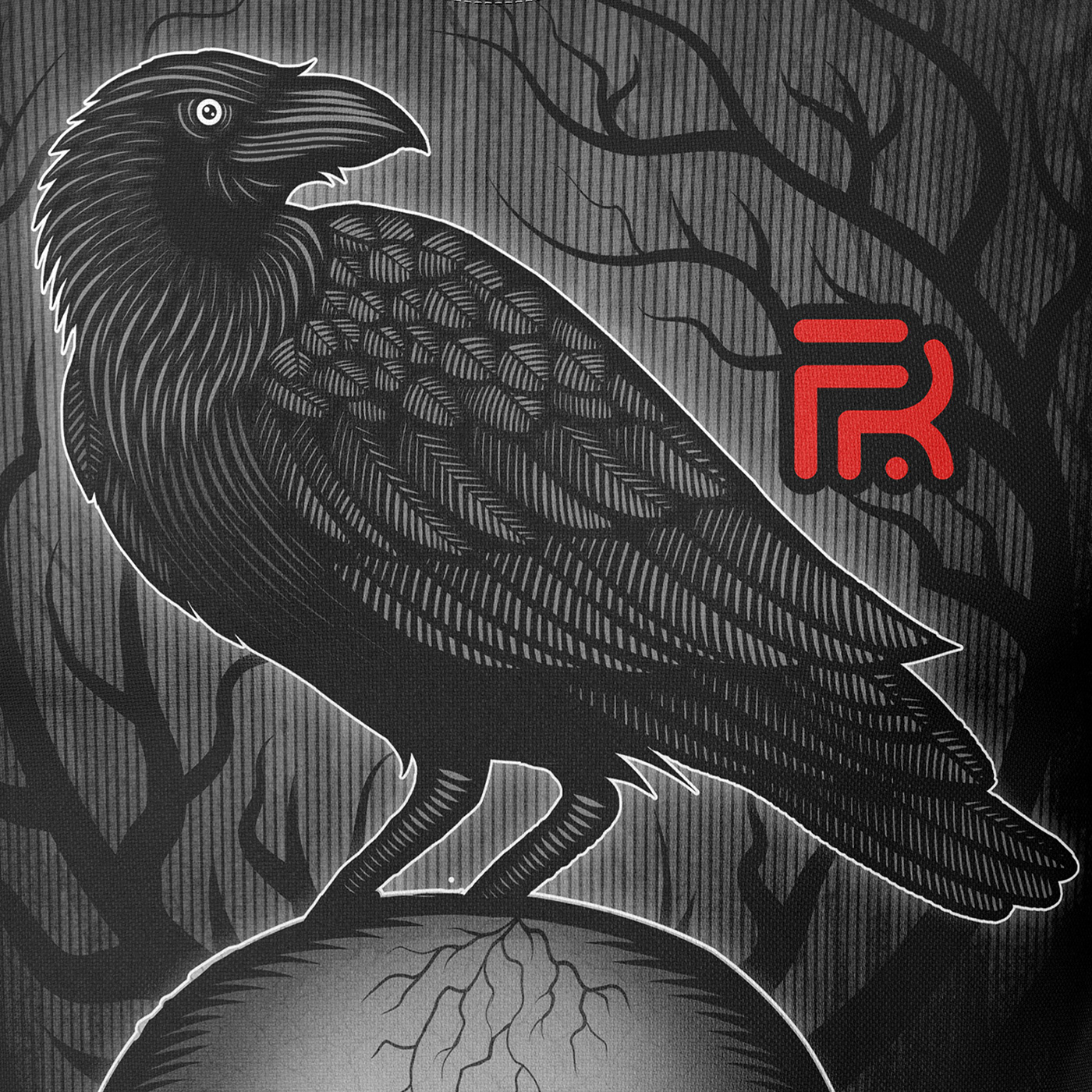 crow skull raven vector vector art bird Rash guard MMA BJJ Brazilian jiu jitsu