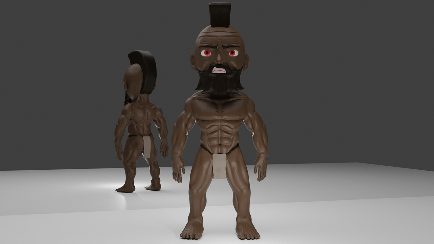 3D 3d art 3d modeling anatomy blender body cartoon Character design  muscles Render
