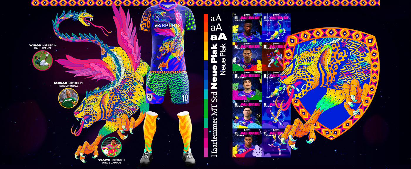 alebrije design EA SPORTS FIFA Gaming mexico fans textures Patterns illustrations