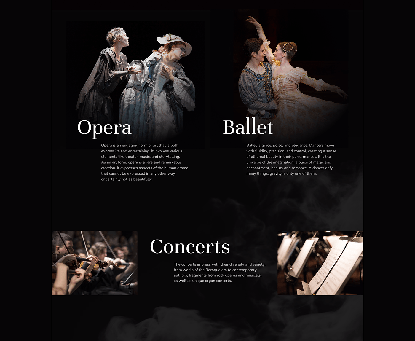 theater  Theatre Website ux UI opera ballet concept design ux/ui Figma