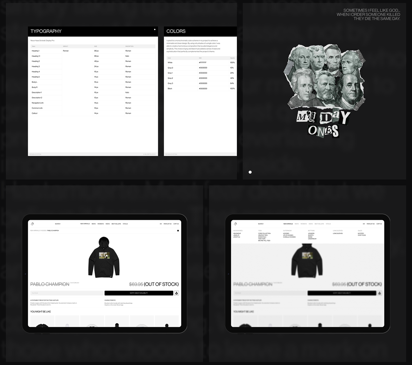 concept e-commerce hasta muerte hustle daily Interface redesign UI ux