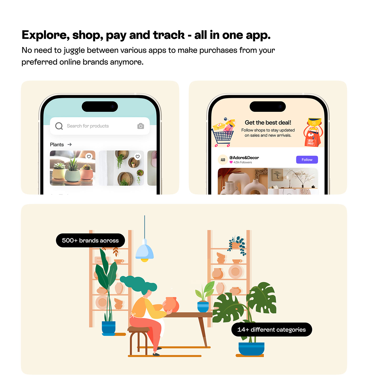 online store e-commerce UI/UX Mobile app online shopping Marketplace Case Study Figma visual identity etsy
