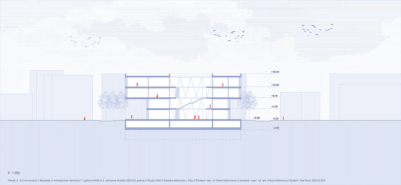 architecture concept contemporary culture design Drawing  library Project studio visualization