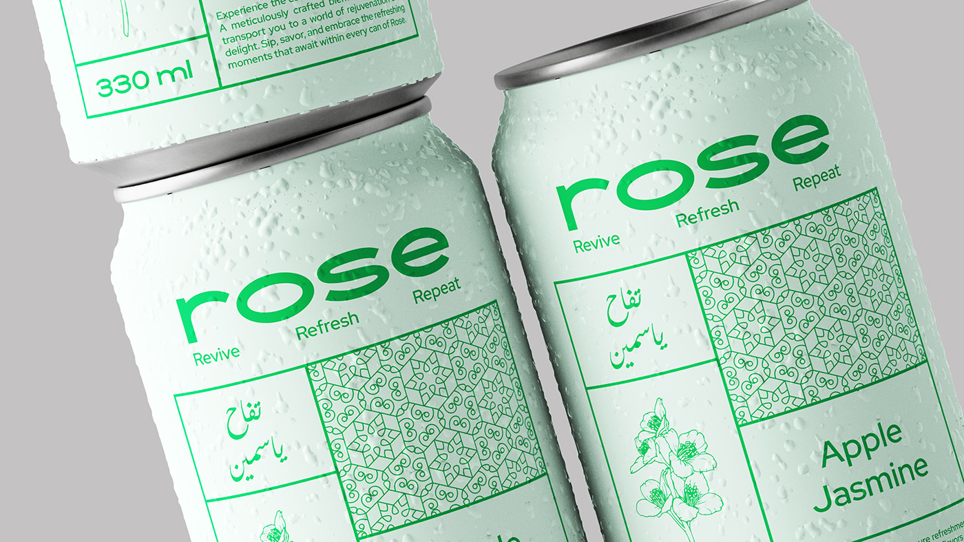 Soda can mockup for rose refreshing drink, Ismael Assi, Duo Studio. 