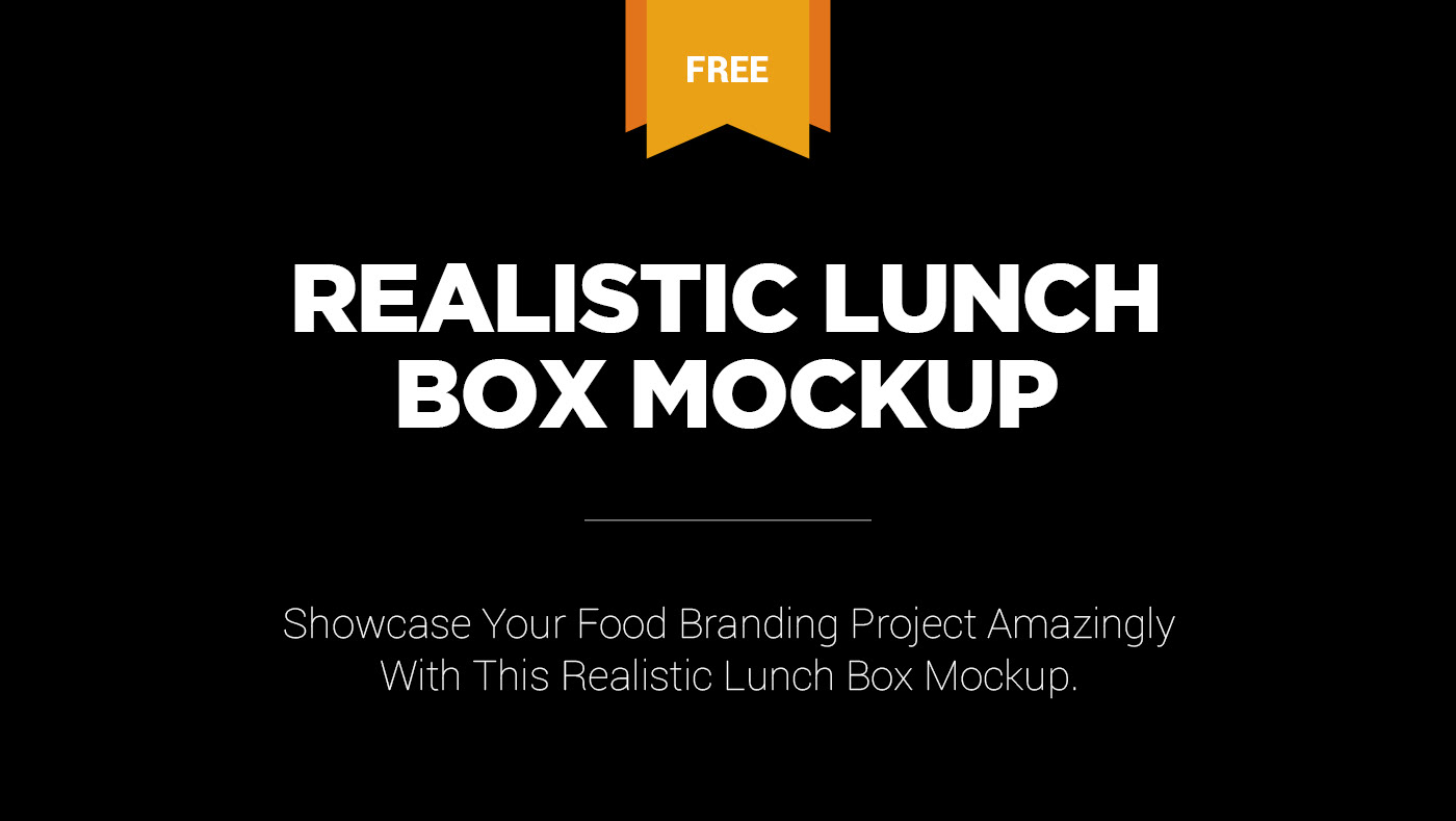 free freebie Mockup psd photoshop lunch box paper box Packaging Food 