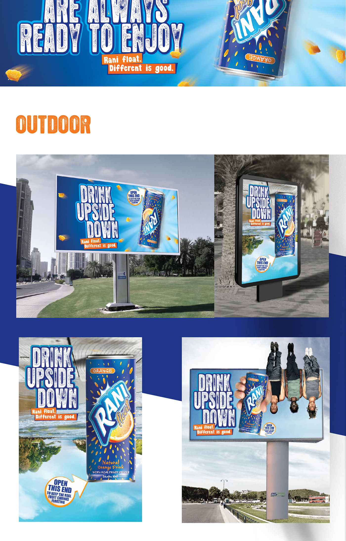 ad Advertising  Down Campaign ad drink duaa Abzeed ideas juice Rani Drink Upside