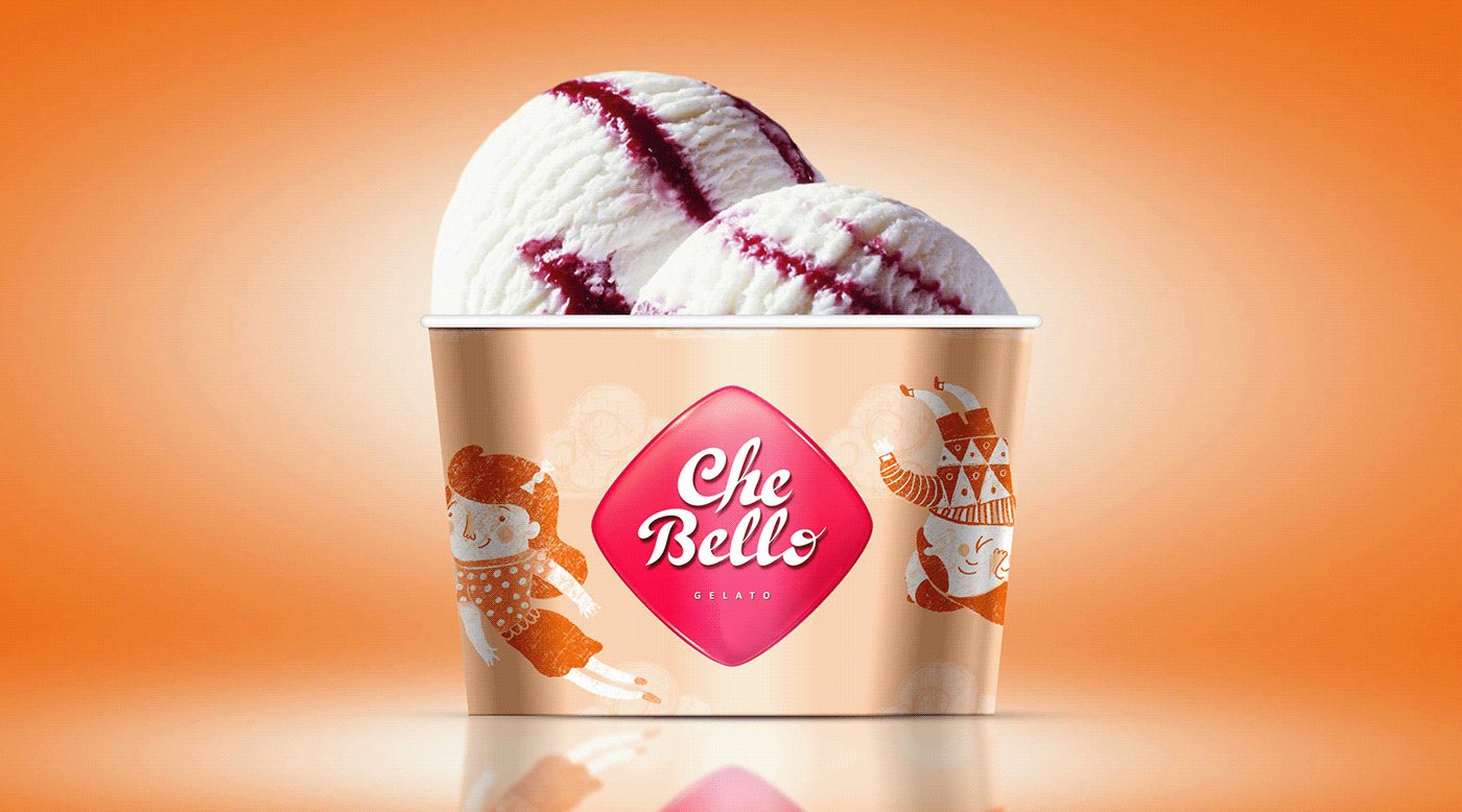 branding  food photography gelateria Logo Design marca sorveteria
