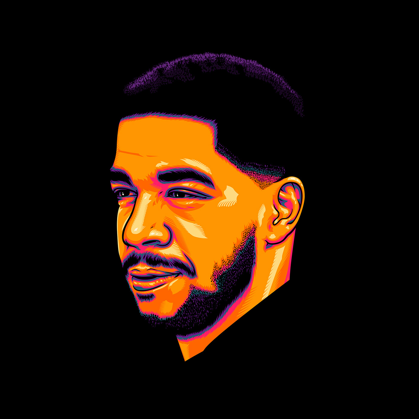design hip hop ILLUSTRATION  illustrations portrait rapper vector vexel