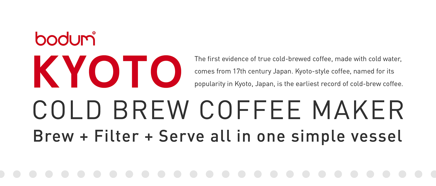 Coffee Cold Brew bodum e-bodum minimal kyoto japan pitcher vessel Prototyping