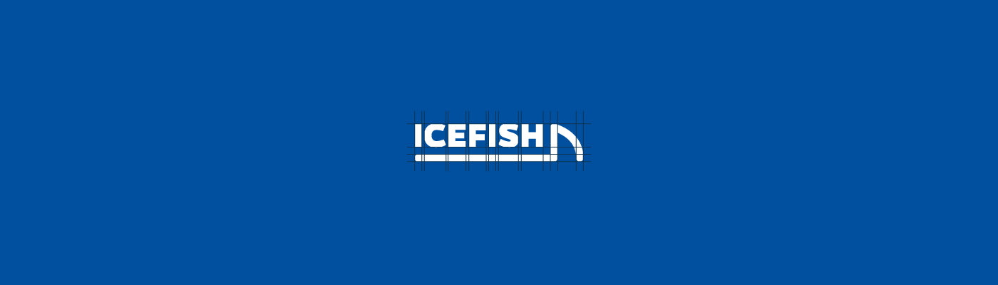 ice fish icefish brand logo stationary blu identity Interior motion graphic design Web photos store