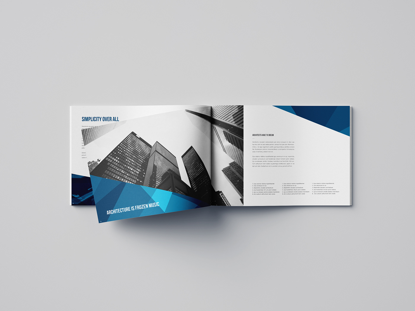 brochure catalog abstract blue modern simple minimal real estate template download