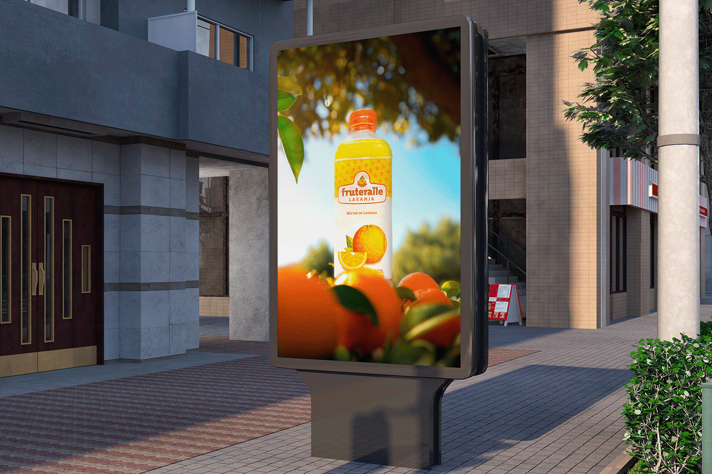 soft drink drink Orange Juice manipulation retouch social media banner