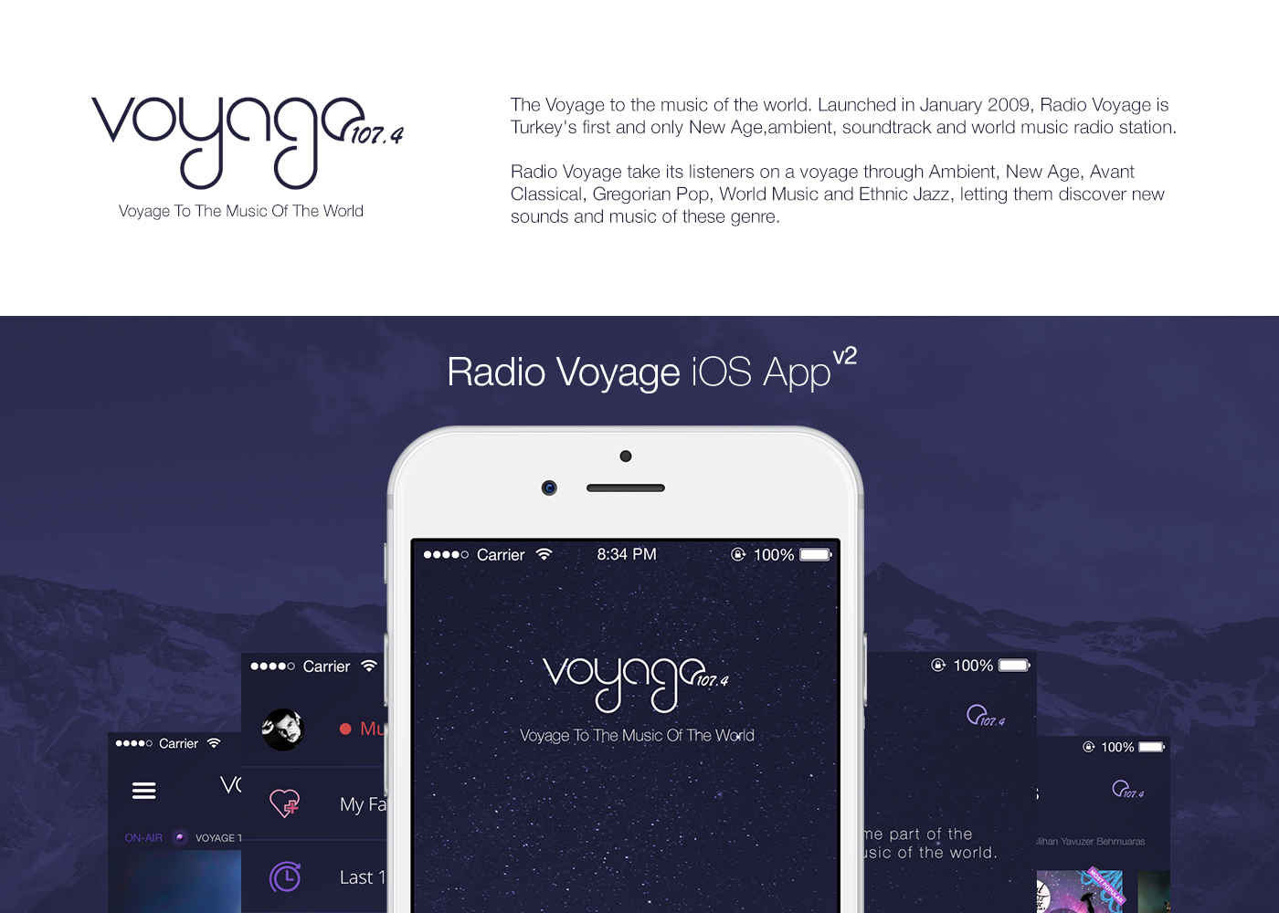 concept iphone Radio iphone app UI Mobile app Interface user interface user experience Guide