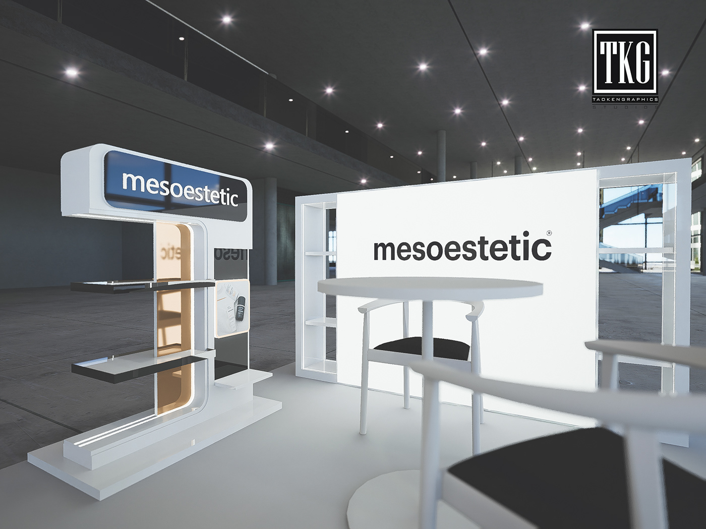 mesoestetic Trade Show booth design Exhibition Design  graphic design 