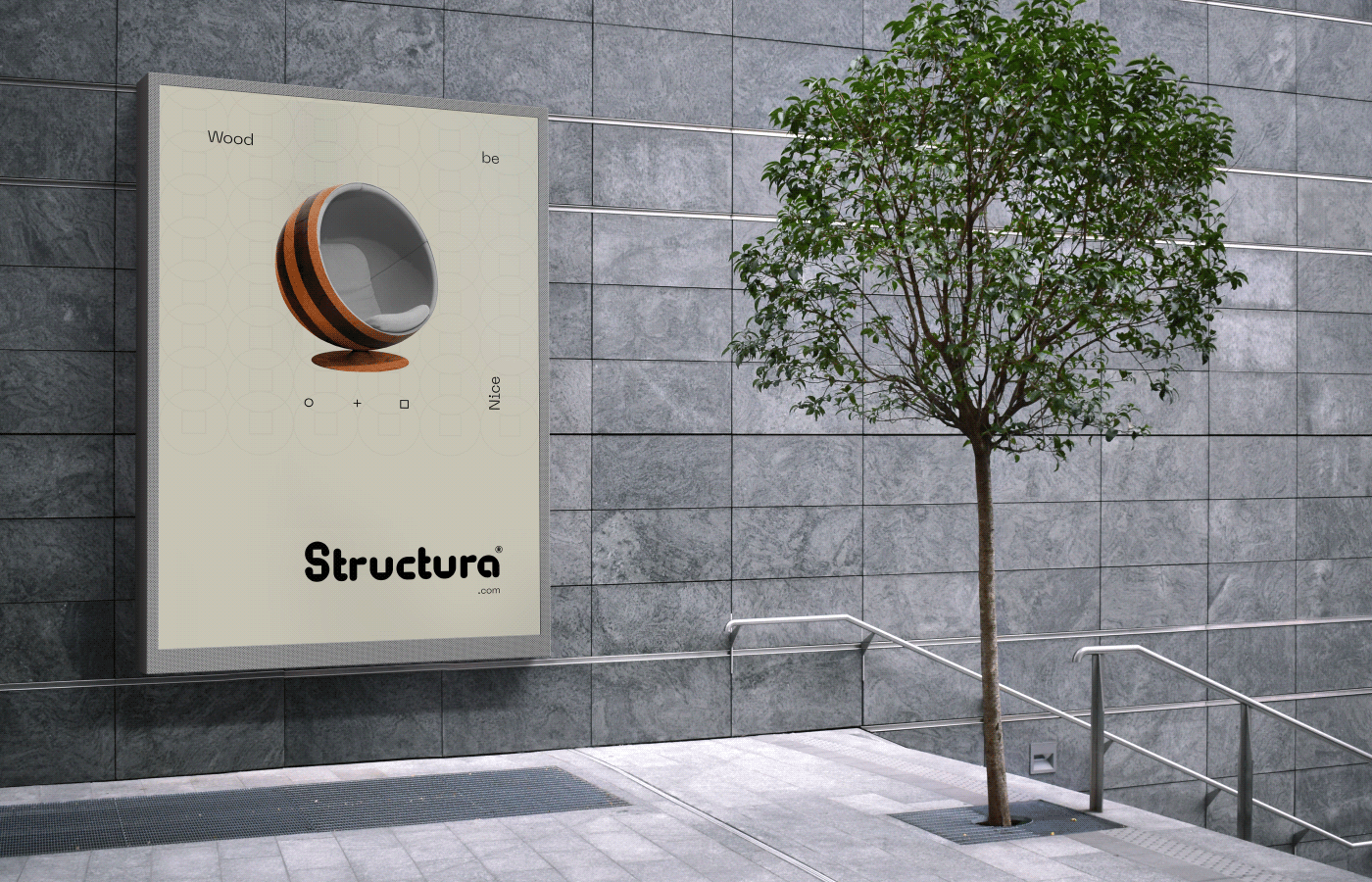 Structura Poster for Wooden Chair
