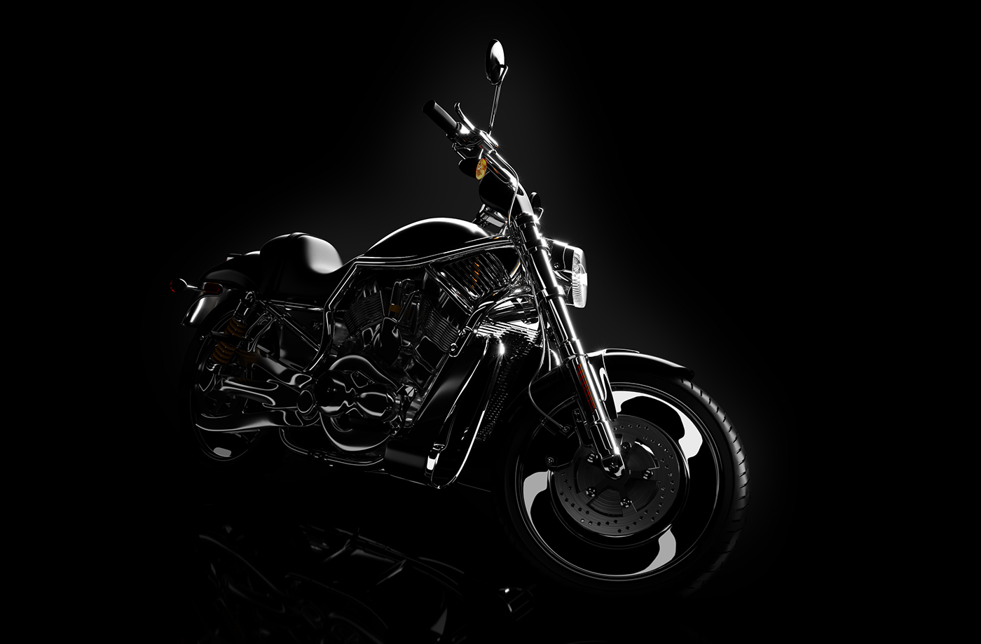 evermotion motorcycle Harley-Davidson corona 3dsmax