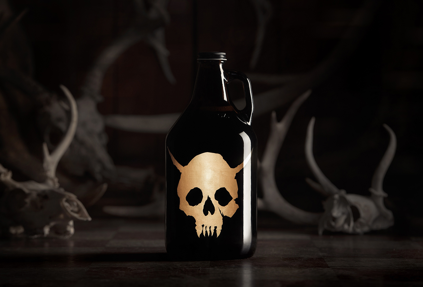 skull gold gold skull demon Demon skull  beer craft beer