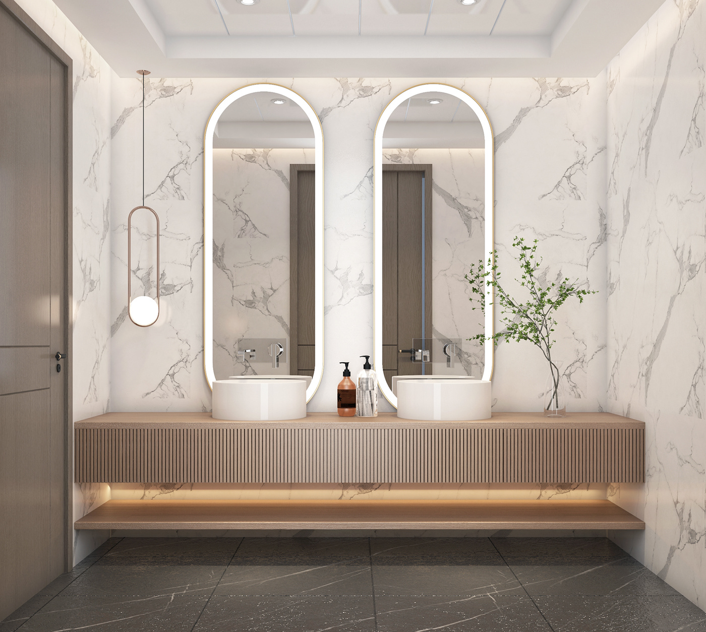3D architecture Basin bathroom interior design  majilis modern Render visualization washroom