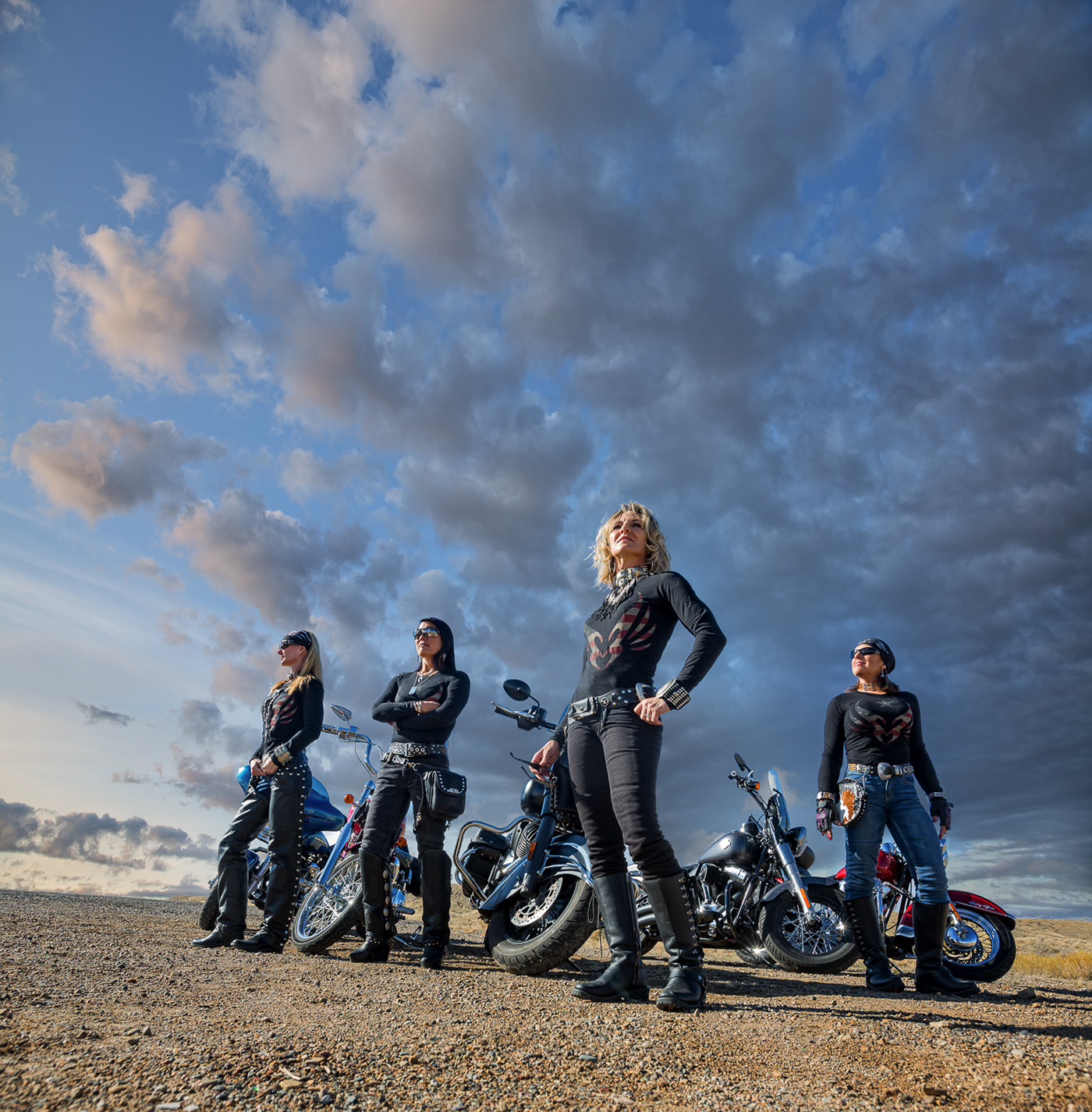 motorcycling women motorcycling harley davidsons big bikes Road Warriors motorcycling photography photo shoot
