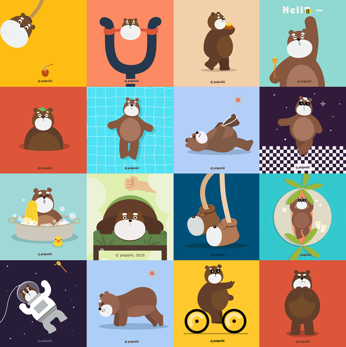 bear Character design  animation  concept cartoon motion_graphic