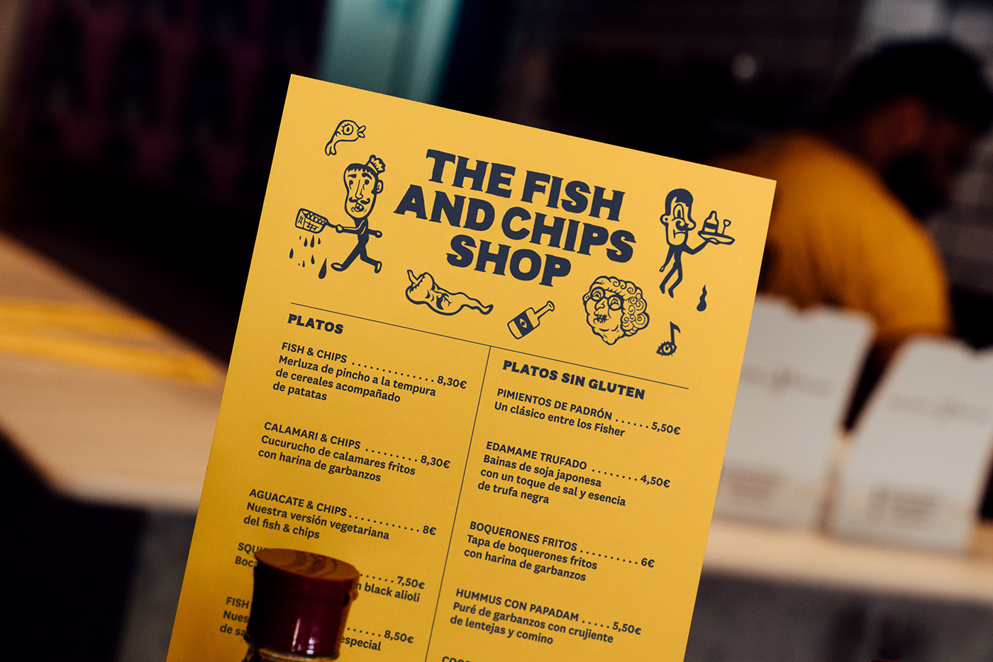 restaurant menu take away brand identity fish&chips graphic design  ILLUSTRATION  Photography  typography   branding 
