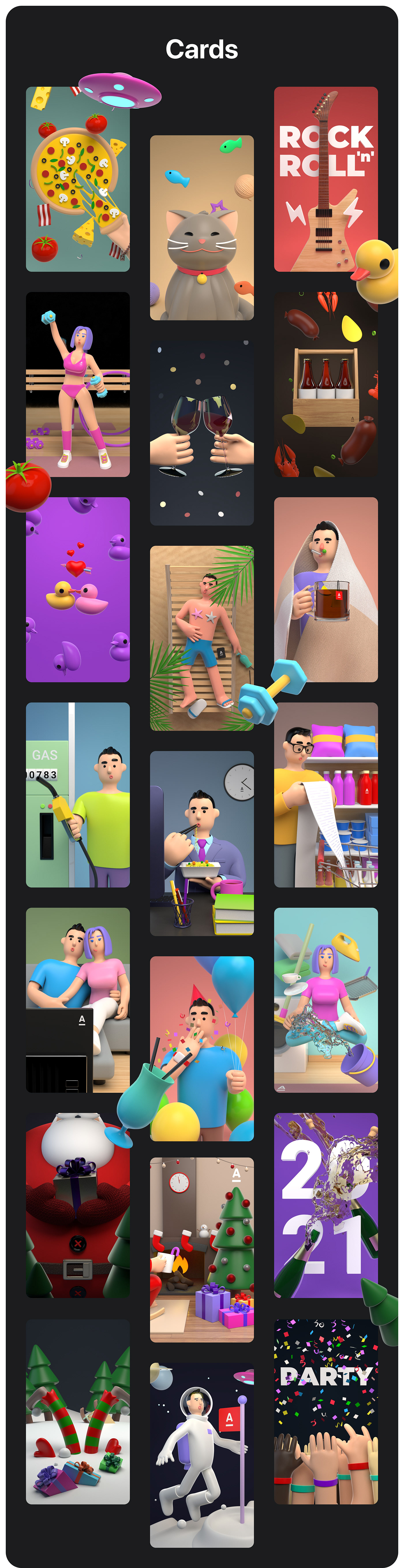 3D 3d animation 3d modeling banking app Character design  ILLUSTRATION  Mobile app UI user interface ux