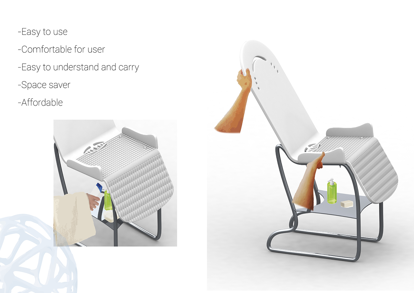 shower seat healthcare hunter affordable inclusive design