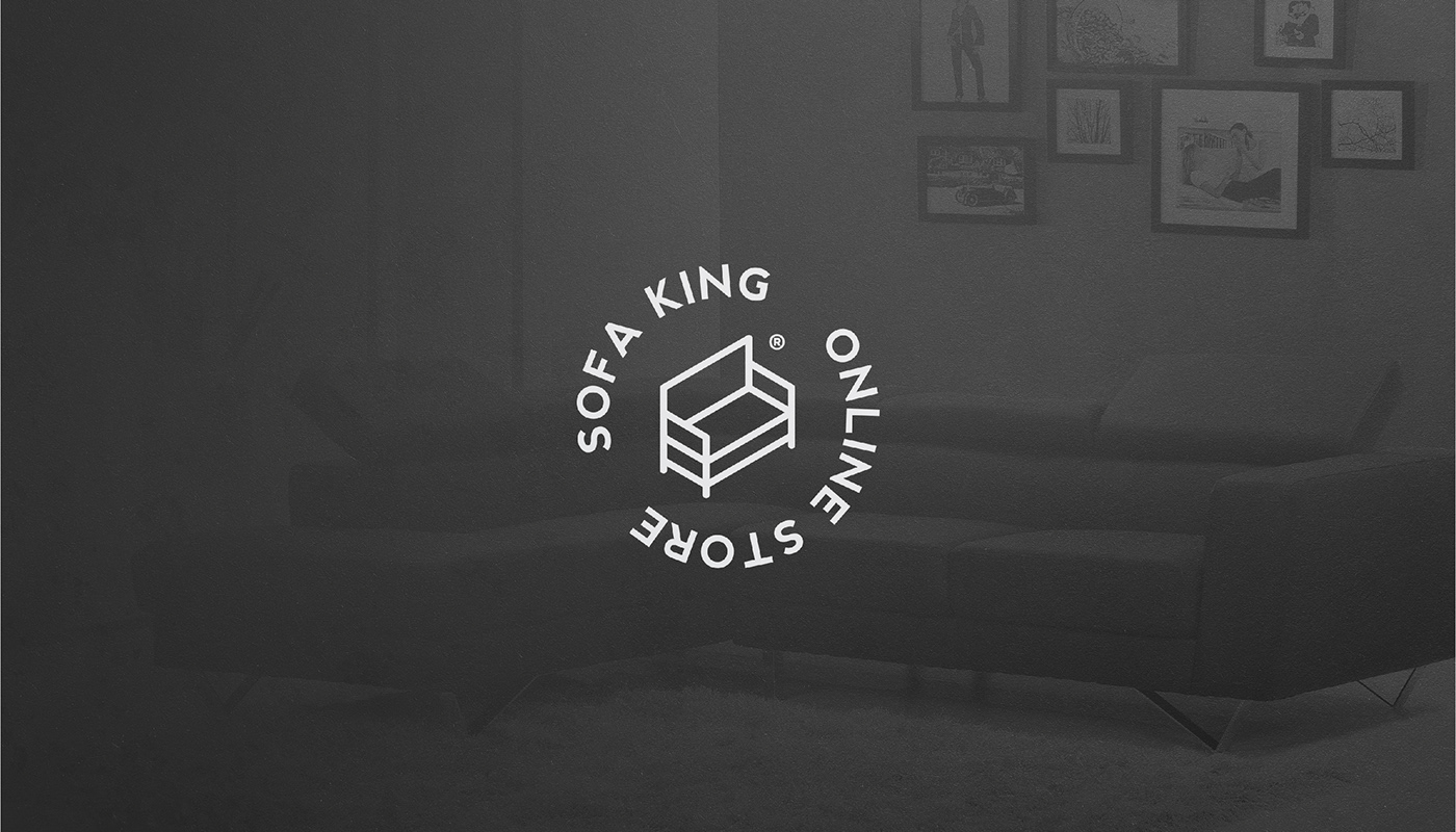 logo branding  design minimal mark black furniture sofa house