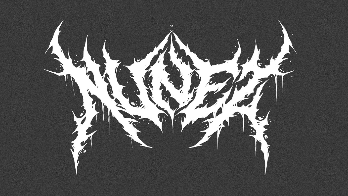 font design logo deathcore Digital Art  metal font