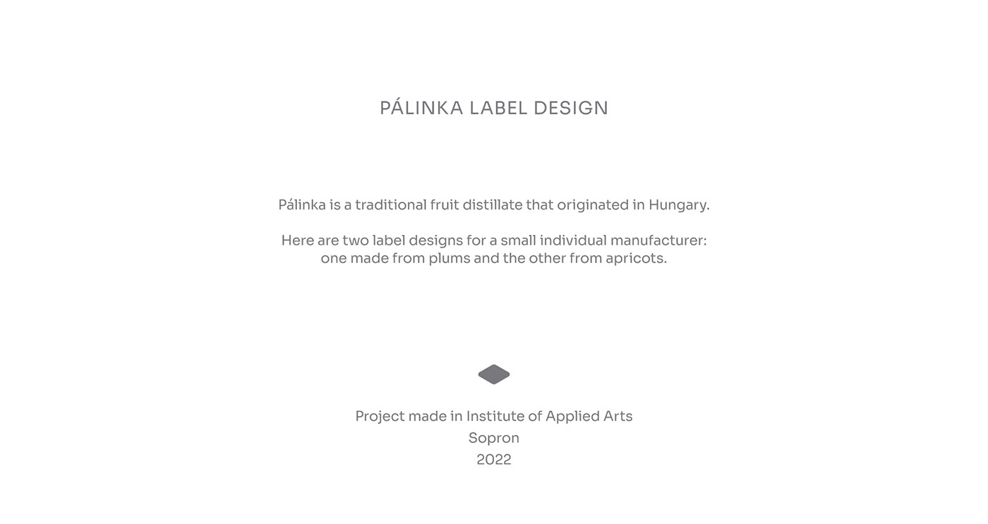 alcohol design Label label design Packaging pálinka