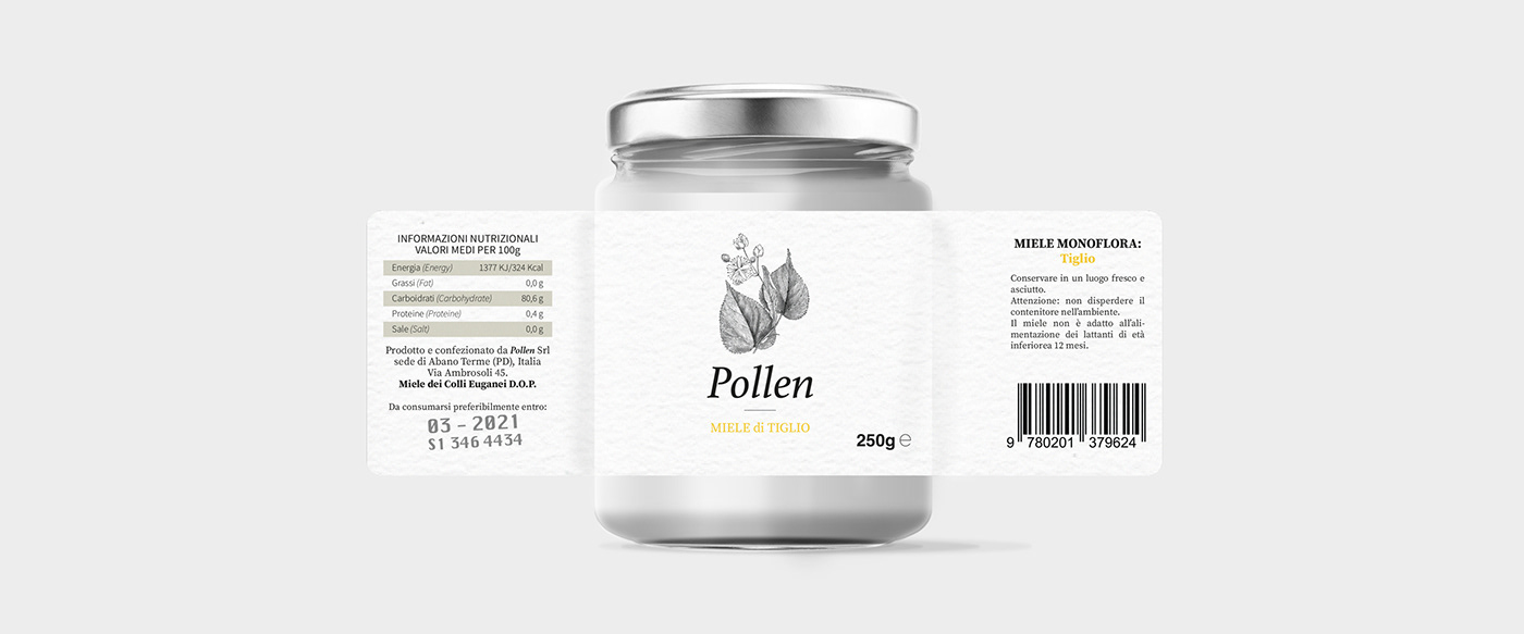 design glass honey jar Label Packaging