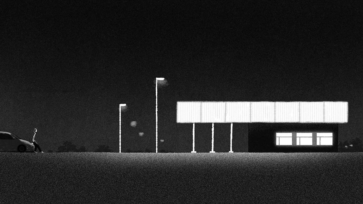 concept art Film   movie columbus architecture black and white ILLUSTRATION 