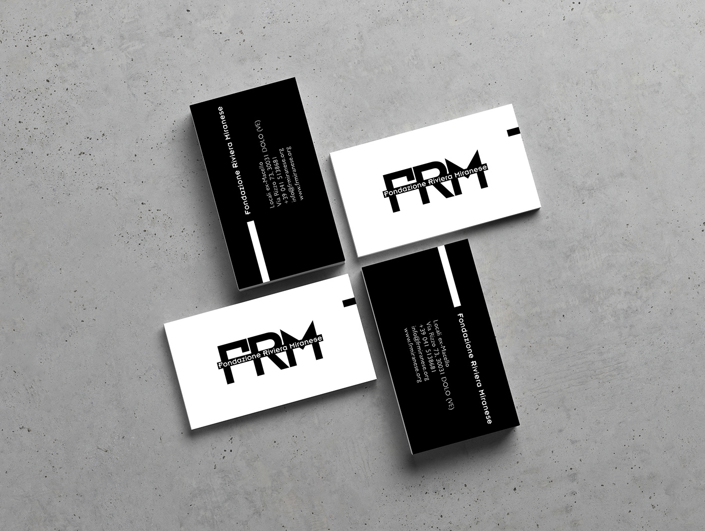 black and white branding  frm graphic design  logo milan The Studio Venice