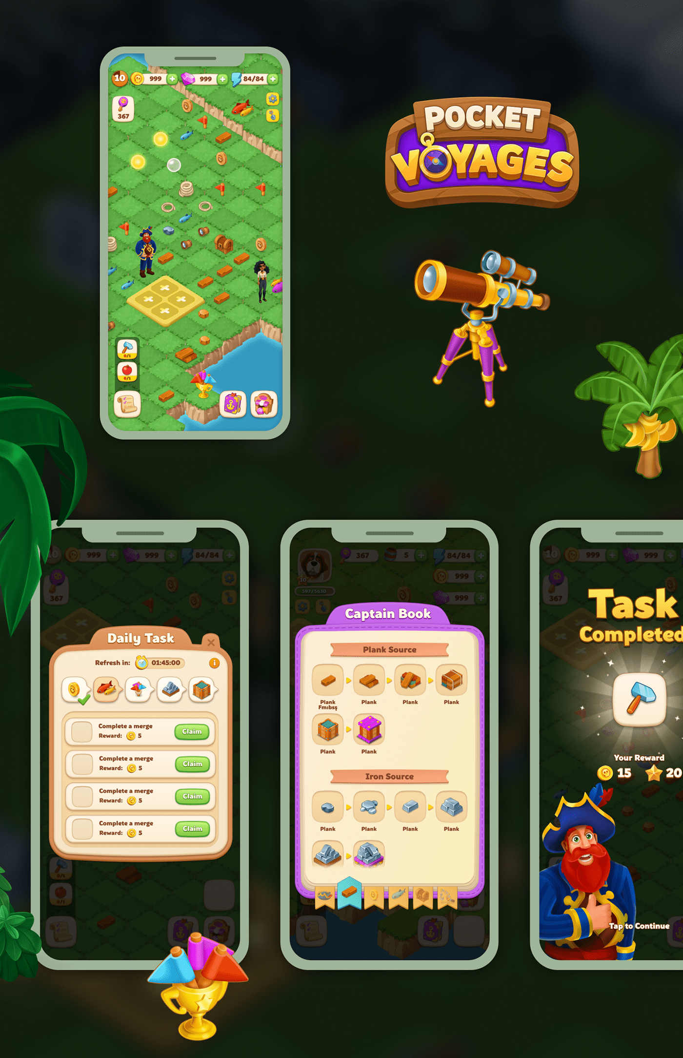 Game Art Game Icons game ui gardenscapes GUI mobile game Mobile Game UI playrix UI ux
