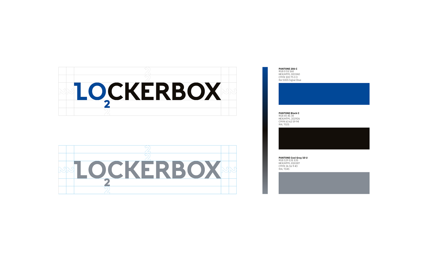 logo brand lock box ashdesign Logotype blue design branding 