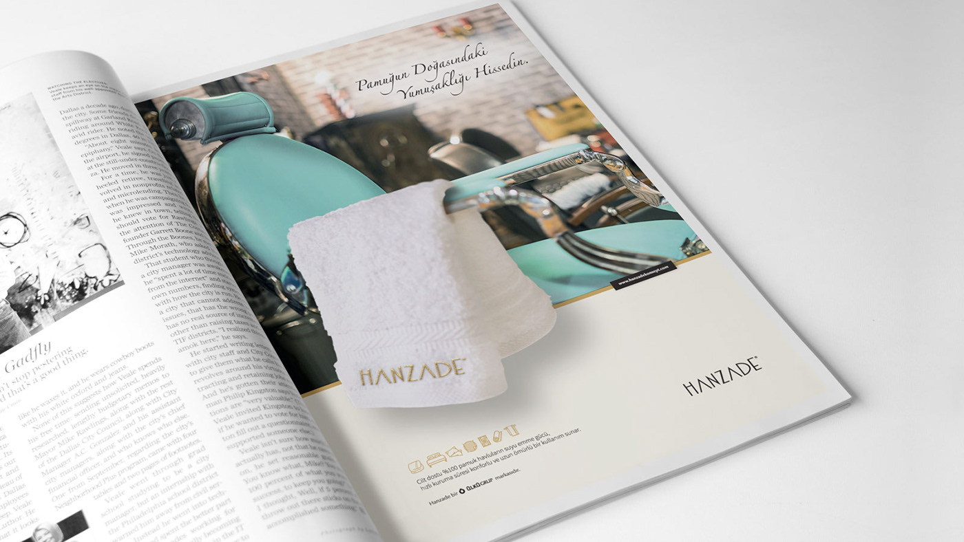 notebook Packaging Advertising  hanzade textile cotton Social Media Design