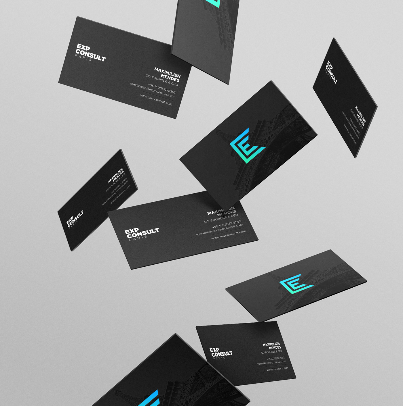 Logotipo Logo Design agency brand business card concept Christian Vizcarra Technology innovation logo france London