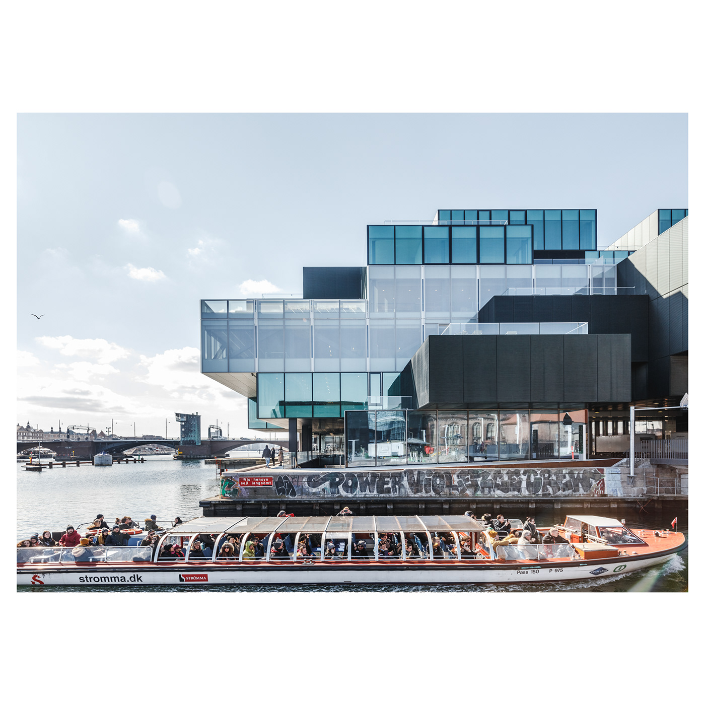 OMA koolhaas dutch danish architecture box concrete glass reflection harbour