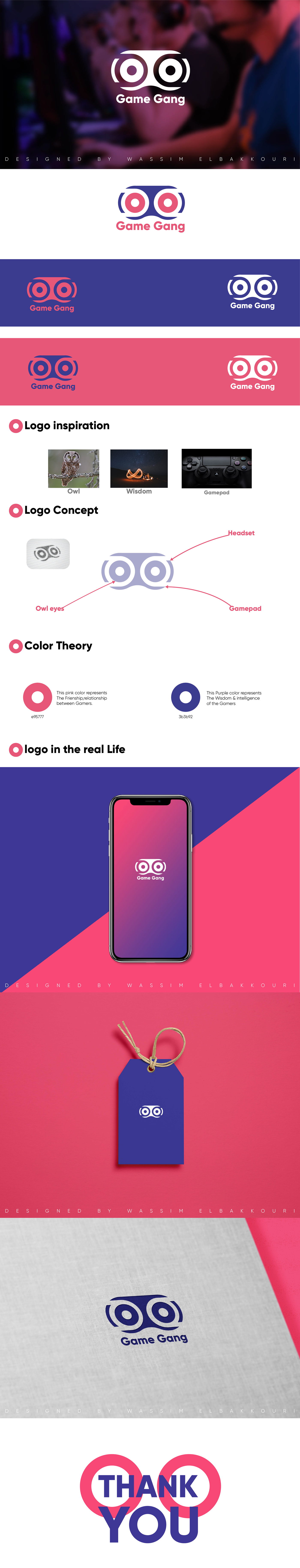 logo brand pink purple Unique creative idea new game owl