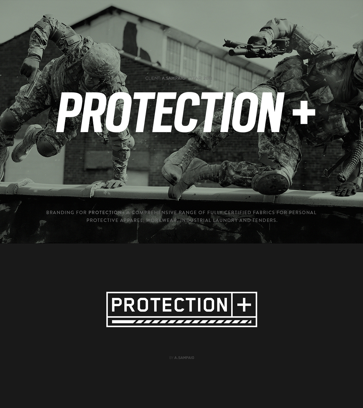 Protection+ design identity ID flyers asampaio pedro cruz logo
