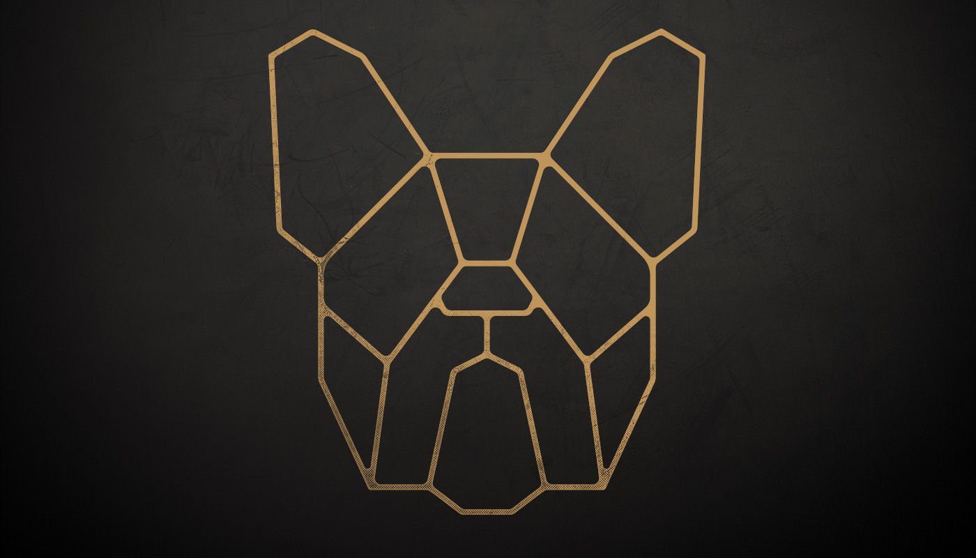 logo Clothing dog French Bulldog line logo custom type type geometric grid nordic norway t-shirt