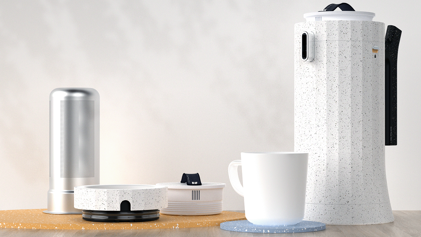 concept design graphic design  product design  industrial concept electric kettle