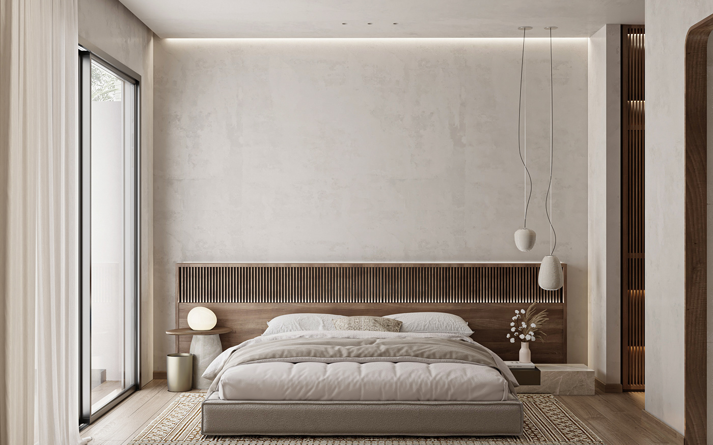 bed interior design  3ds max Render visualization design vray bedroom bathroom master bedroom